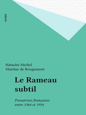 cover image of Le Rameau subtil